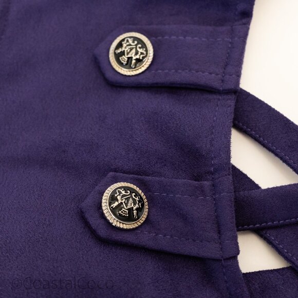 Lydia Suede Corset Vest Top XL Stretchy Bustier Fitted Biker Steampunk Goth NWT - Picture 7 of 12